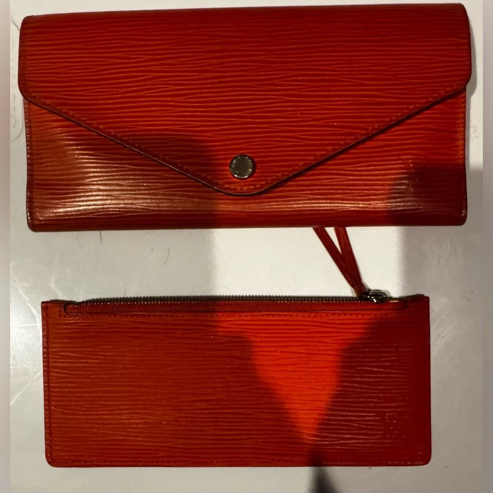 Louis Vuitton Burn Orange Epi Josephine Wallet